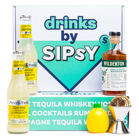 Lemon Spritz Mocktail Non-Alcoholic Cocktail Gift Set with sparkling lemonade