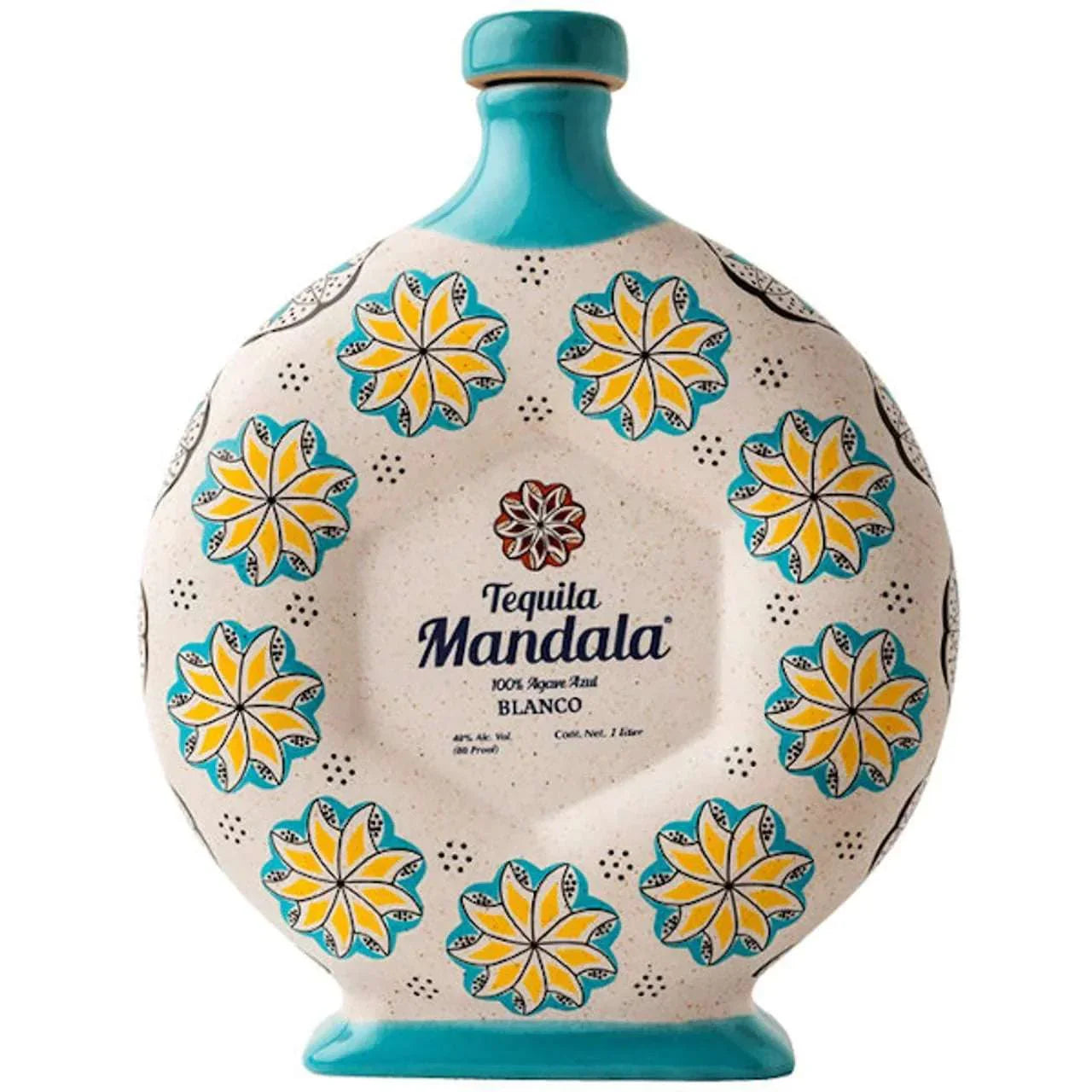 Tequila Mandala Blanco Ceramic Bottle - 1 L - Sipsy