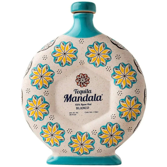 Tequila Mandala Blanco Ceramic Bottle - 1 L - Sipsy