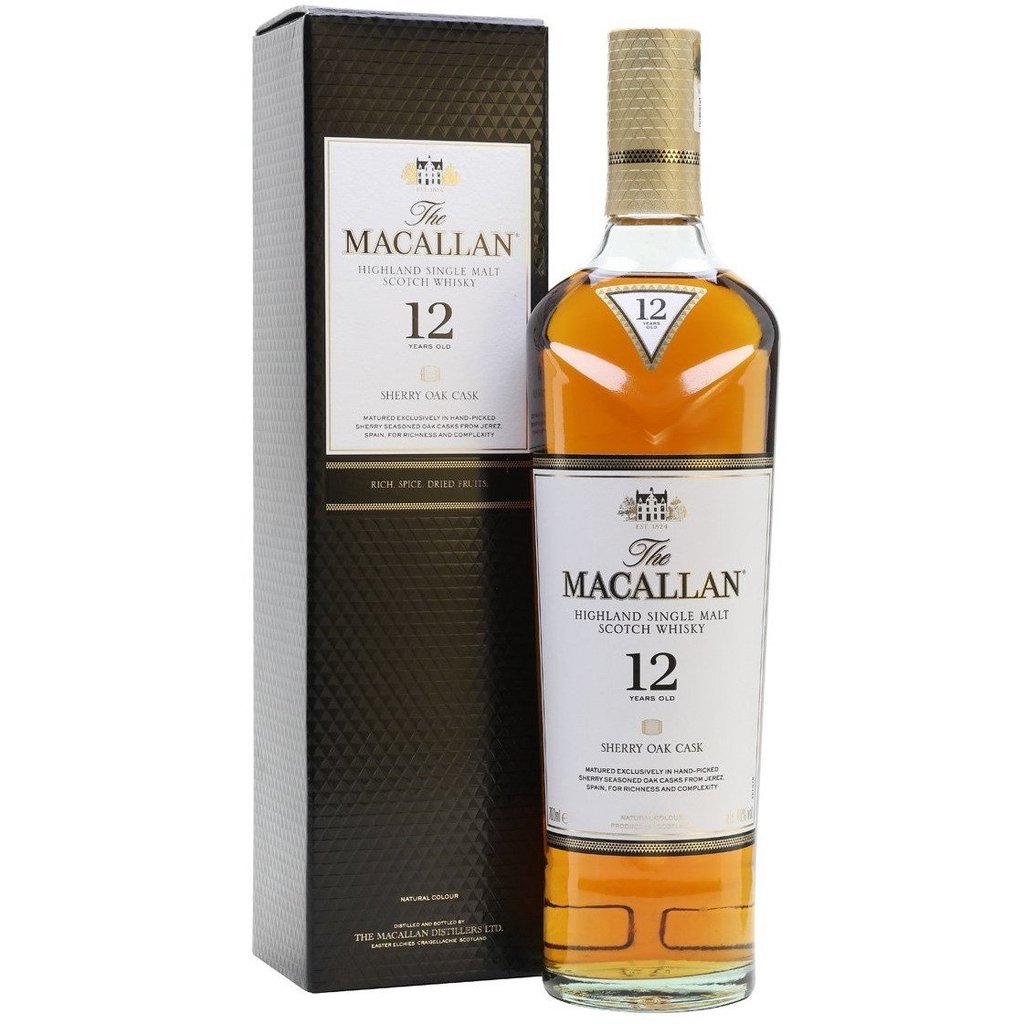 Macallan 12 Year Sherry Oak Cask Single Malt Scotch Whisky - 750 ml