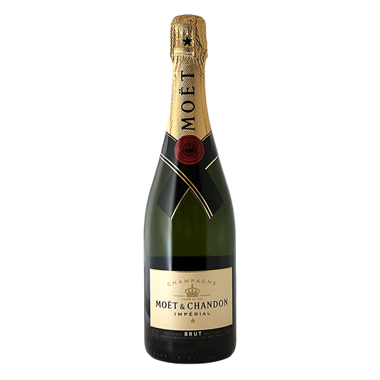 Moet & Chandon champagne bottle on a white background