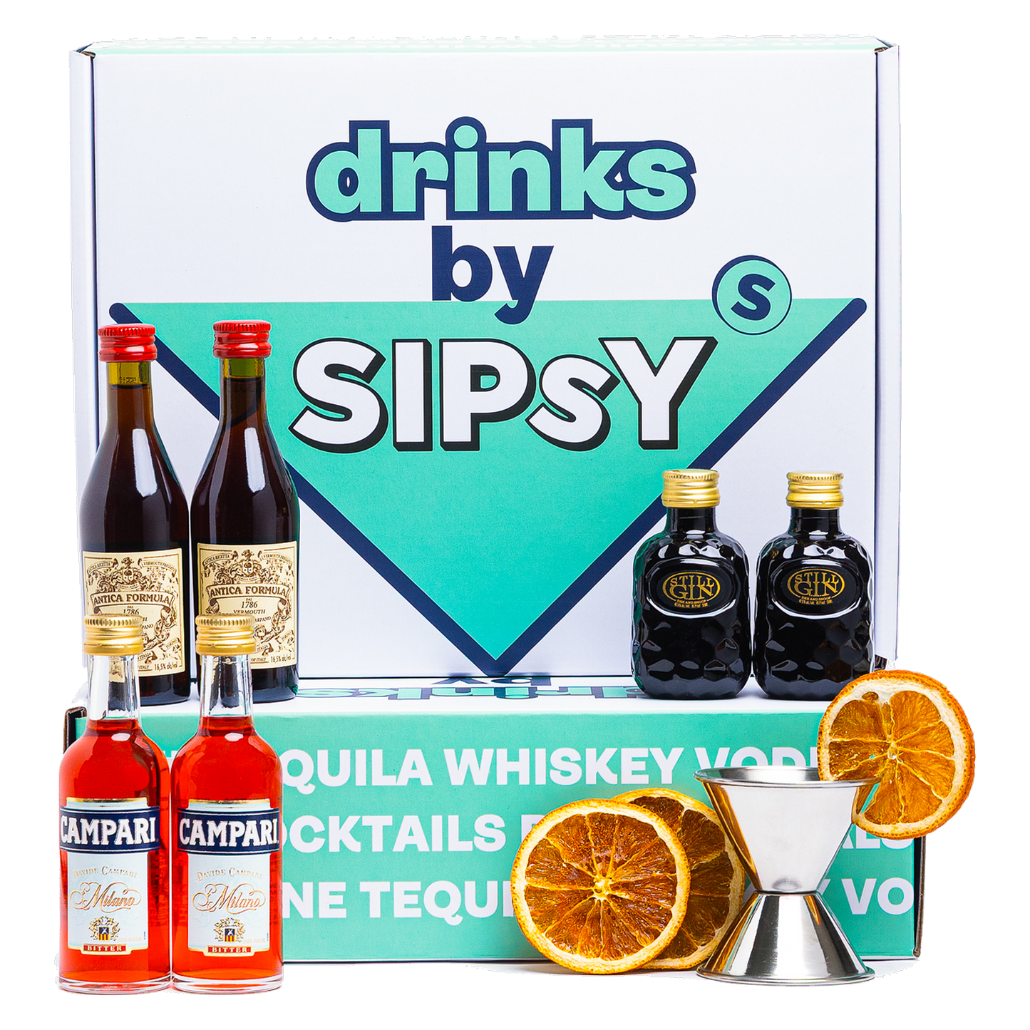 Negroni Cocktail Gift Set with Still Gin, Carpano Vermouth, and Campari Aperitivo
