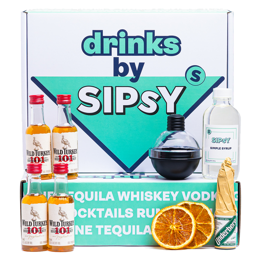Old Fashioned Cocktail Gift Set with bourbon, bitters, and dehydrated orange wheels