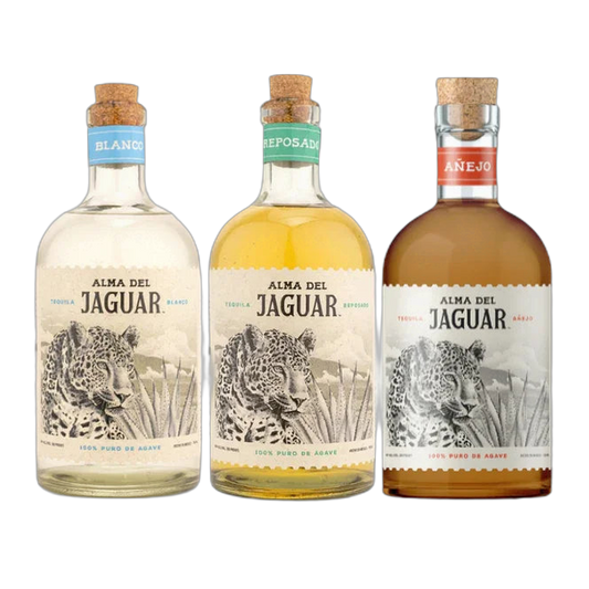 Alma del Jaguar Tequila Blanco Reposado & Añejo - 3-Pack