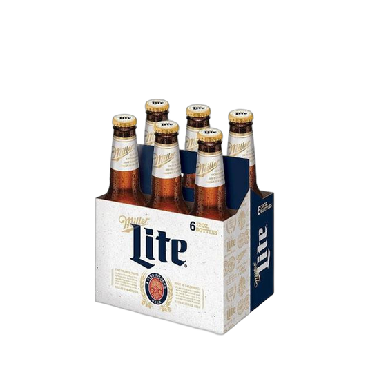 Miller Lite American Beer - 6 bottles