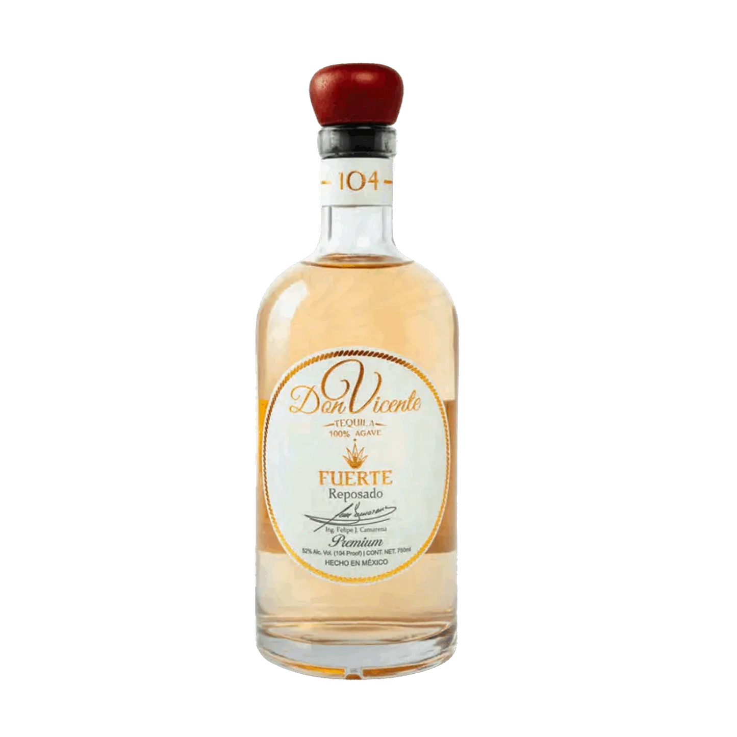 Don Vicente Fuerte Reposado Tequila - 104 Proof Cask Strength - 750ml