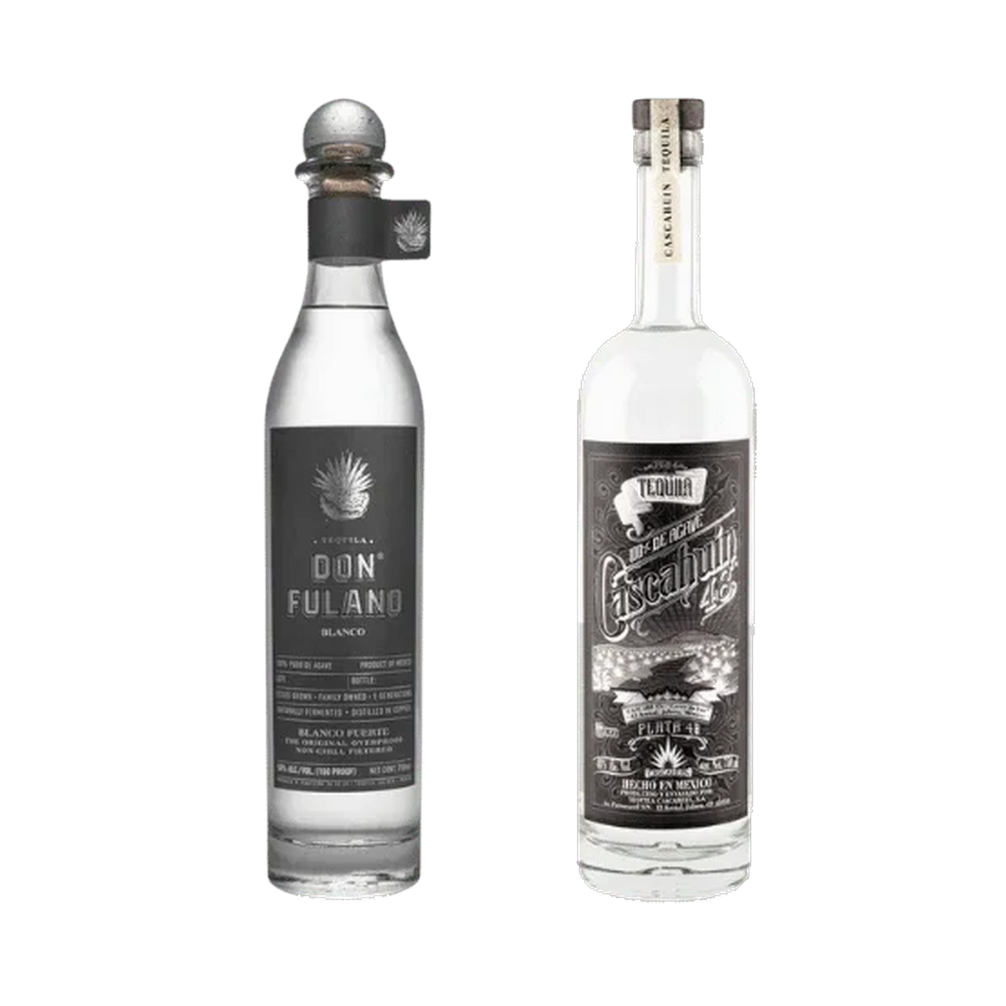 Cascahuín Plata 48° Blanco & Don Fulano Blanco Fuerte Tequila – 2-Pack
