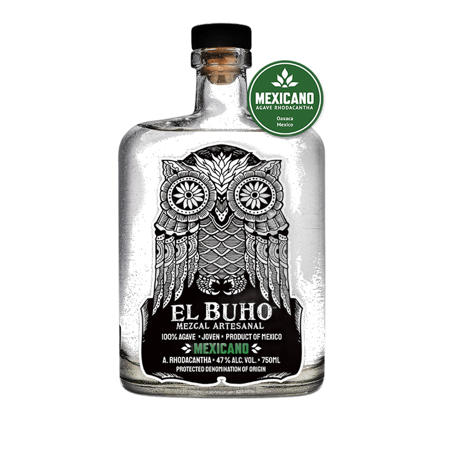 El Búho Mezcal Agave Mexicano - 750ml