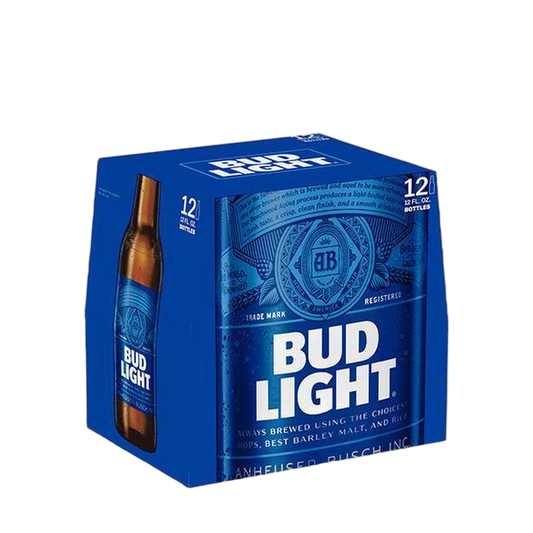 Bud Light American Lager 12oz Bottles - 12-Pack