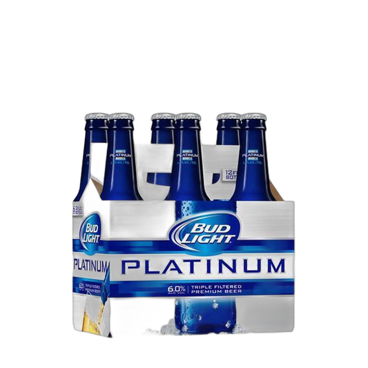 Bud Light Platinum American Lager 12oz Bottles - 6-Pack