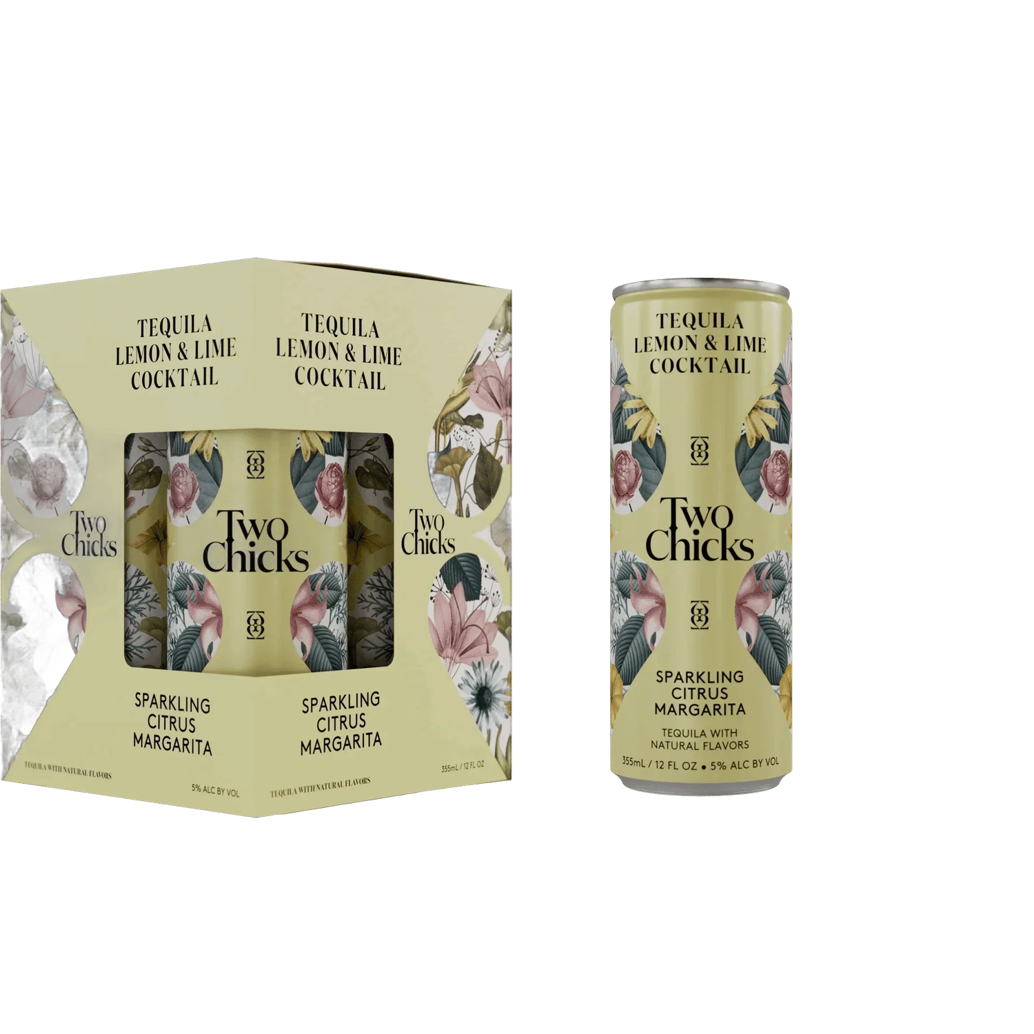 Two Chicks Sparkling Citrus Margarita - 4-Pack