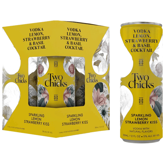 Two Chicks Sparkling Lemon Strawberry Kiss - 4-Pack