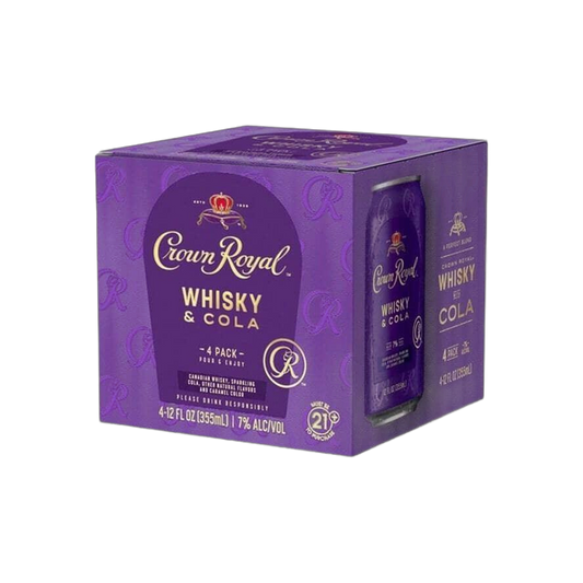 Crown Royal Whiskey & Cola - 4-Pack 12oz