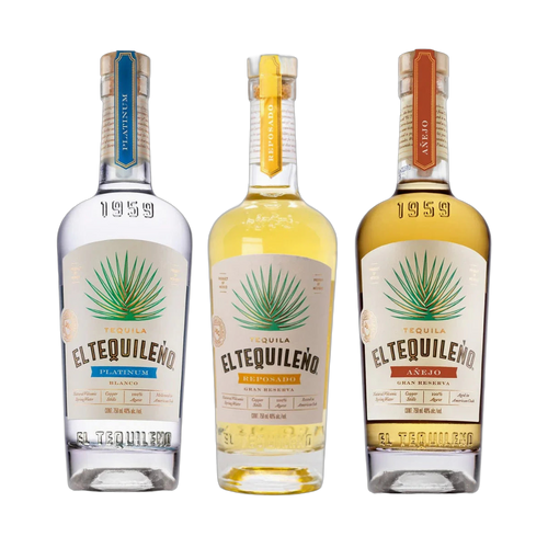 El Tequileño Platinum Blanco Gran Reserva Reposado and Gran Reserva Añejo - 3-Pack