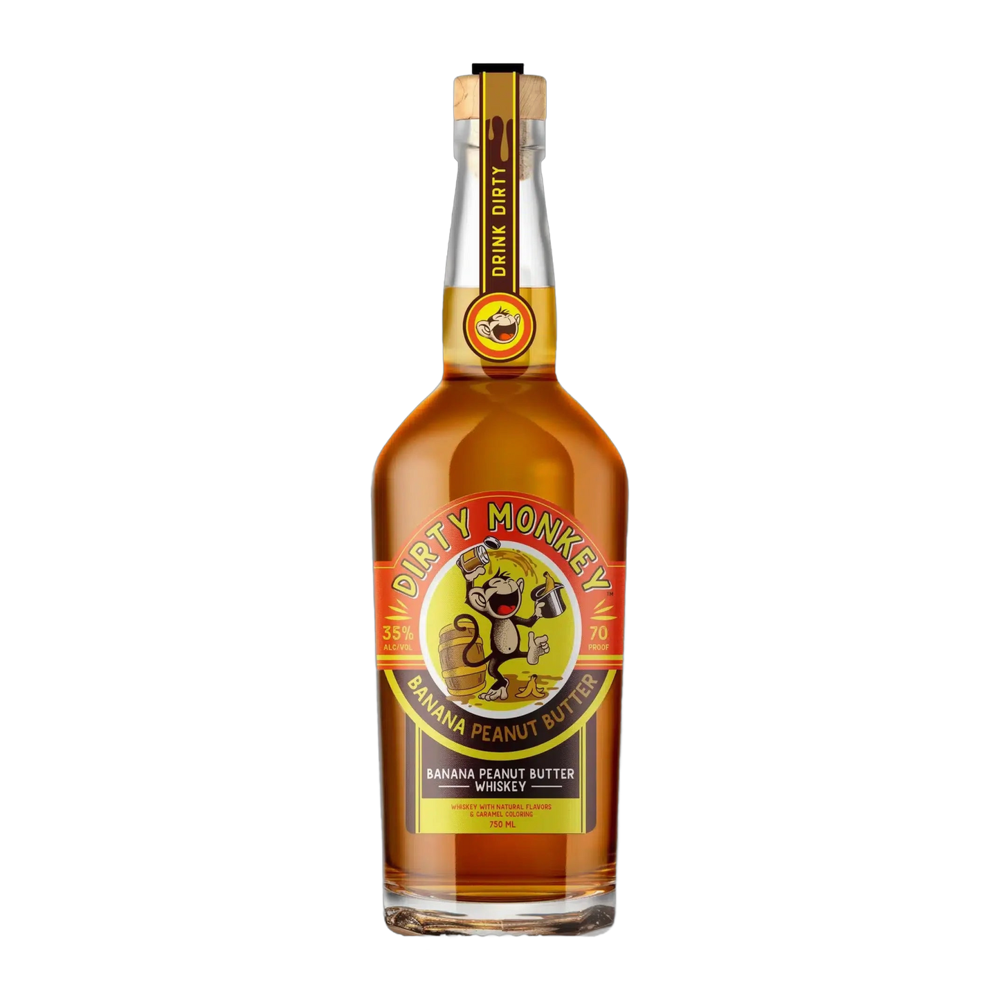 Dirty Monkey Banana Peanut Butter Whiskey - 750ml