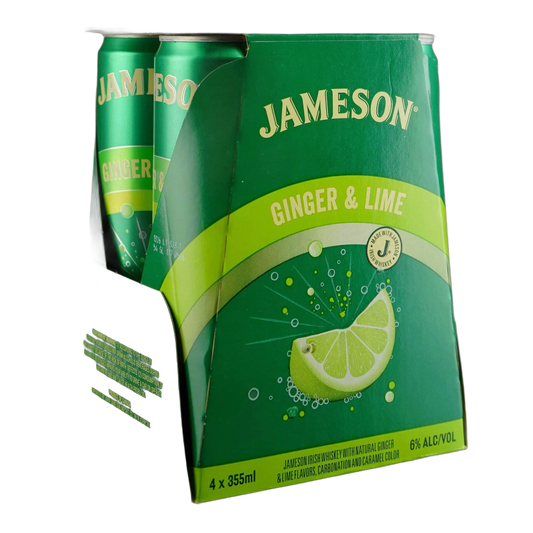 Jameson Ginger and Lime Cocktail - 4-Pack 12oz