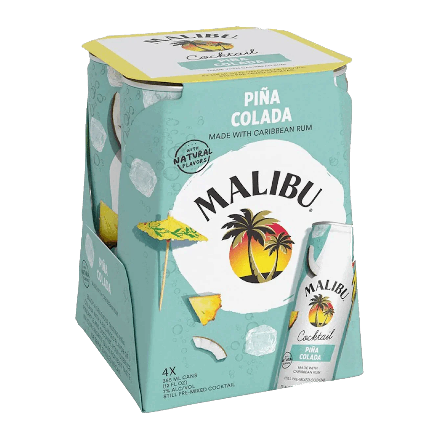 Malibu Piña Colada Cocktail - 4-Pack 12oz each