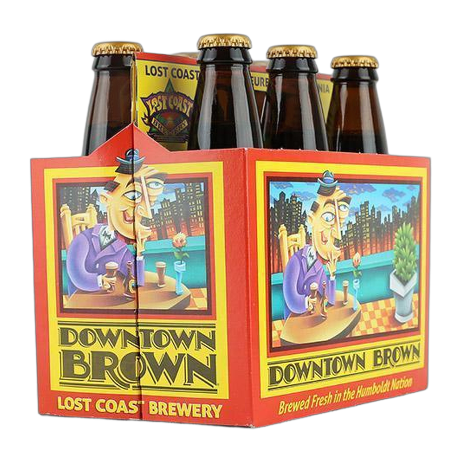 Lost Coast Downtown Brown California Brown Ale - 6 Bottles