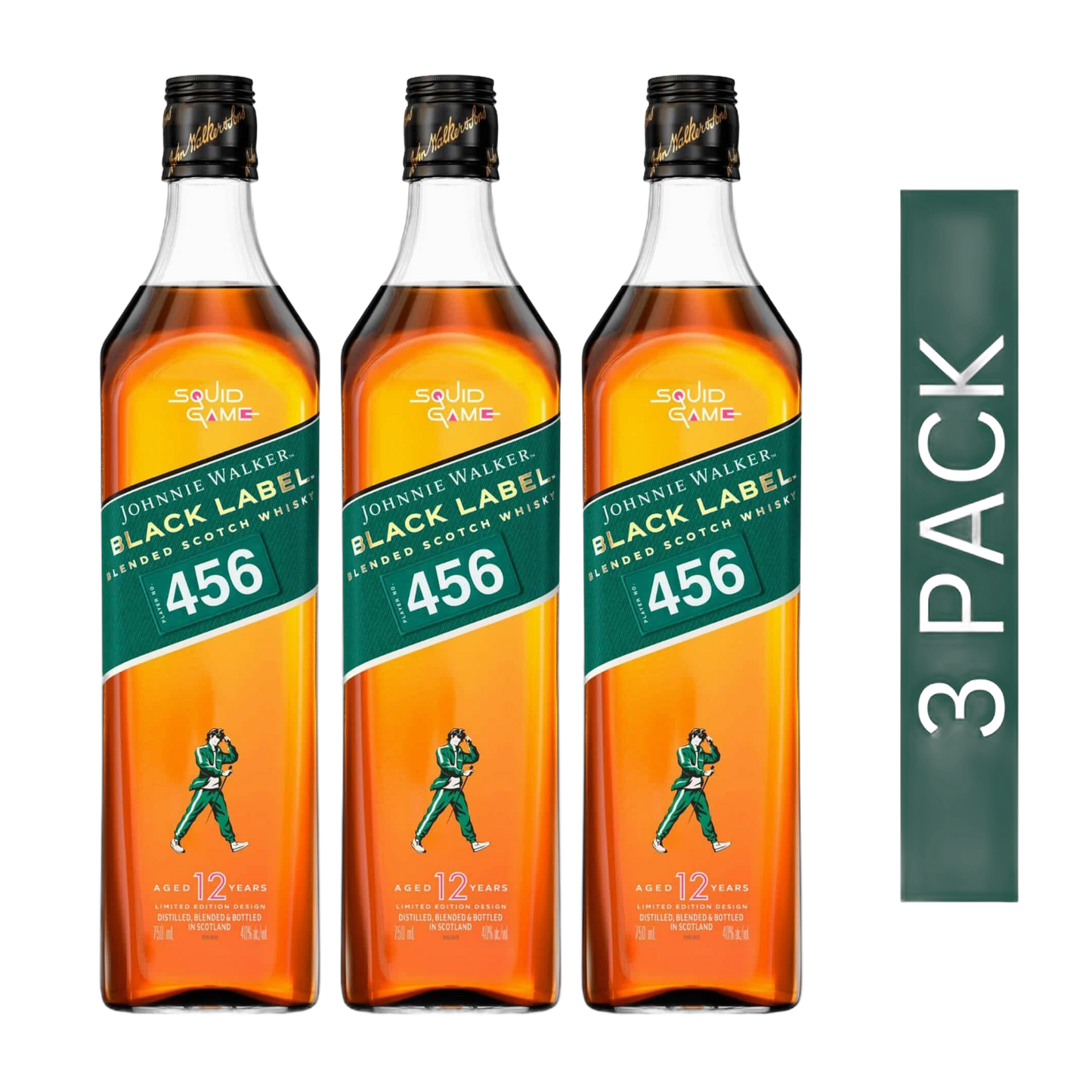 Johnnie Walker Black Label Blended Scotch Whisky - Squid Game Limited Edition - 3-Pack