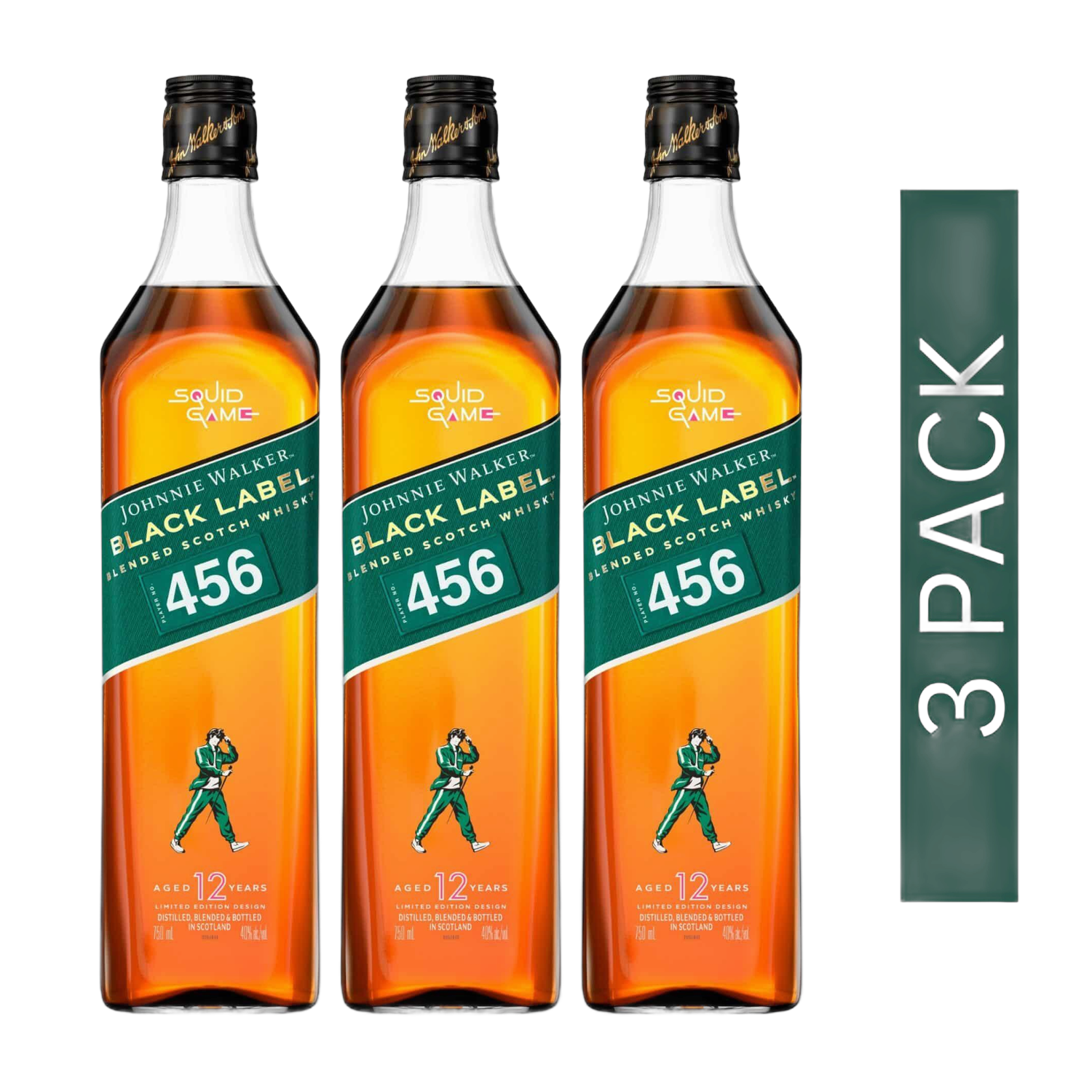 Johnnie Walker Black Label Blended Scotch Whisky - Squid Game Limited Edition - 3-Pack