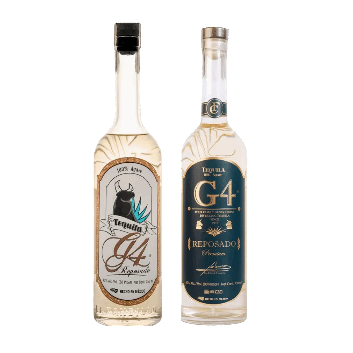G4 Clásico Reposado Tequila + G4 Reposado Tequila (2-Pack)