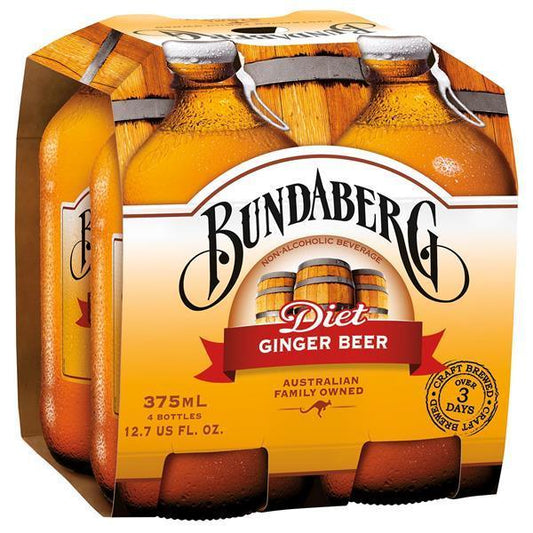 Bundaberg Diet Ginger Beer - 4 Bottles - Sipsy