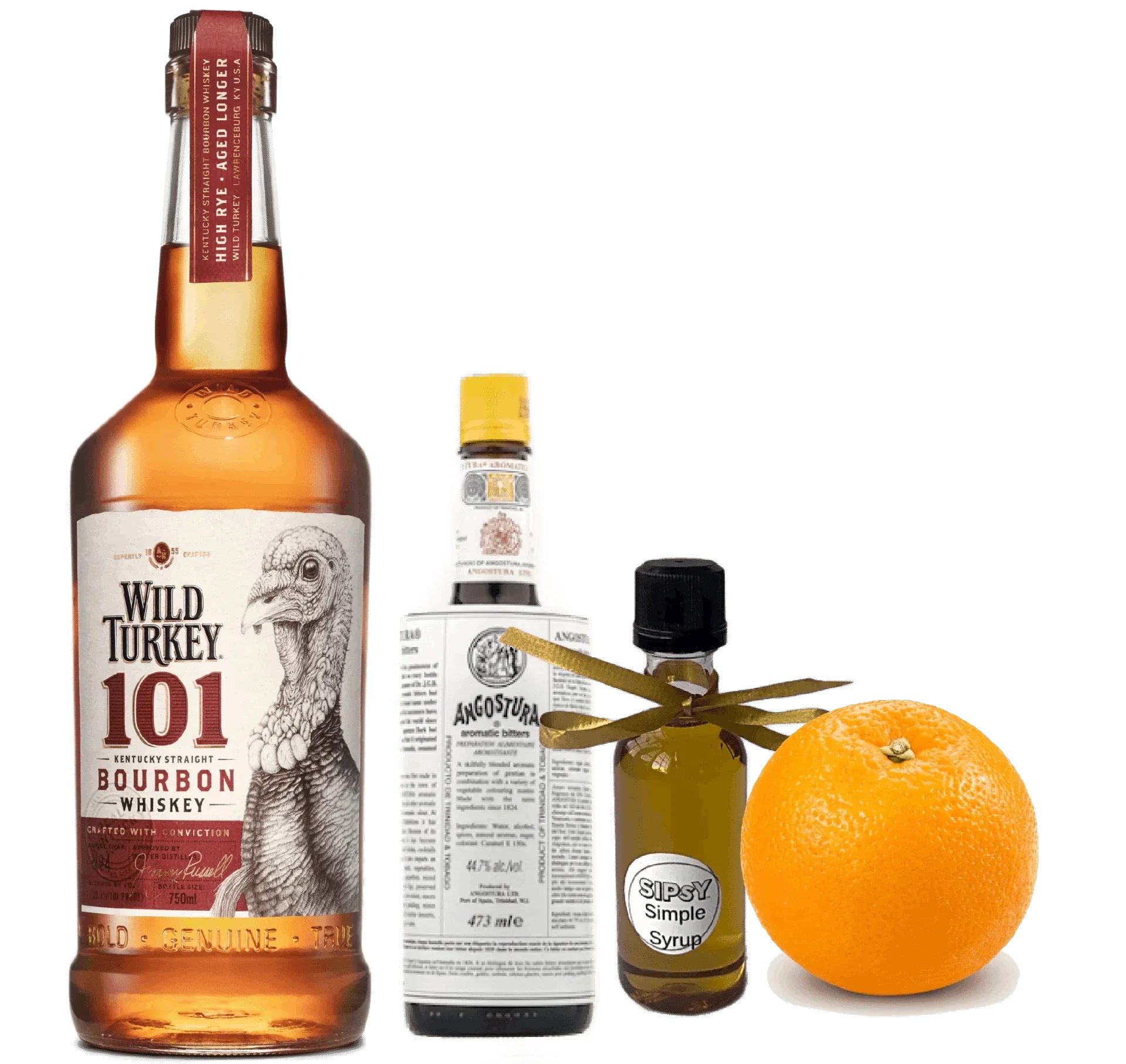 Wild Turkey 101 Old Fashioned Cocktail Pack | Bourbon Cocktail Kit