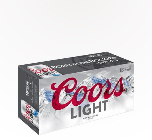Coors Light American Lager - 18 cans - Sipsy