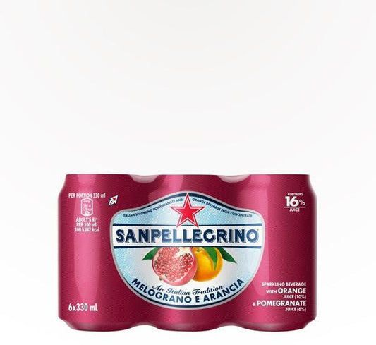 San Pelligrino Pomegrante & Orange - 6 cans - Sipsy