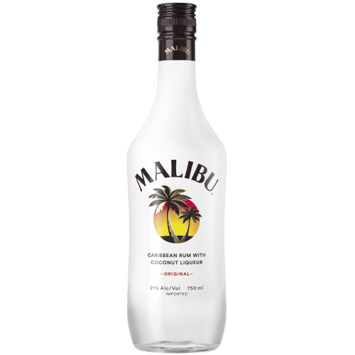 Malibu Flavored Caribbean Rum with Coconut Liqueur - 750 ml