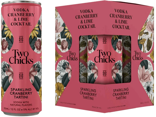 Two Chicks Sparkling Cranberry Tartini - 4 pk - Sipsy