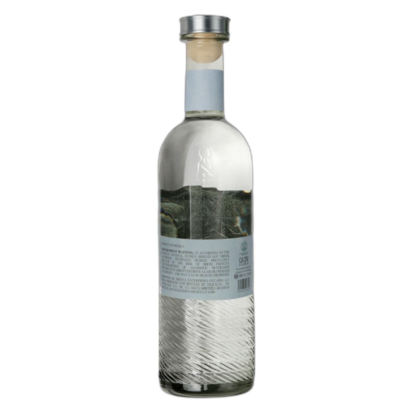 Torrente Blanco High Proof Tequila 750ml bottle - back label with tasting notes and production details