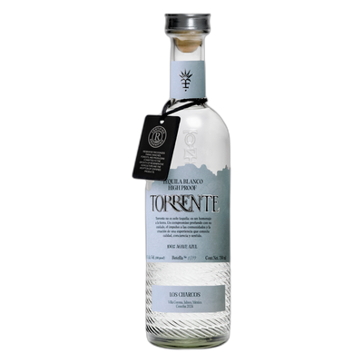 Torrente Blanco High Proof Tequila 750ml bottle - front label showing Los Charcos estate