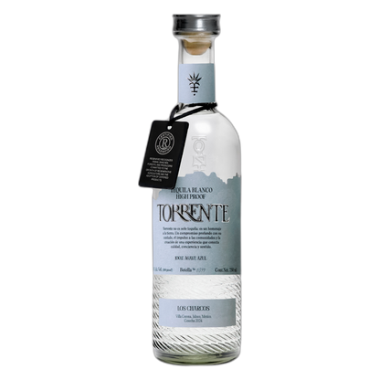 Torrente Blanco High Proof Tequila 750ml bottle - front label showing Los Charcos estate