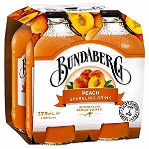 Bundaberg Peach Fruit Soda - 4 Bottles