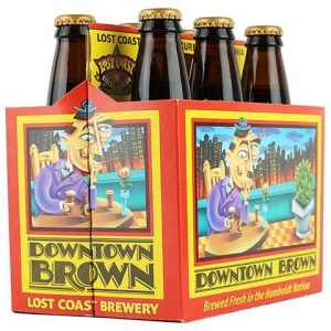 Lost Coast Downtown Brown California Brown Ale - 6 Bottles