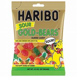 Haribo Sour Gold bears 4oz