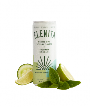 Elenita Mezcal Cocktail Cucumber Lime Basil - 12oz Can