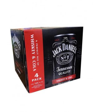 Jack Daniels Ready to Drink, Whiskey & Cola - 4pk