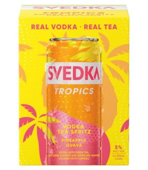 Svedka Tropics Pineapple Guava Vodka Tea Spritz - 4 Cans - 12oz