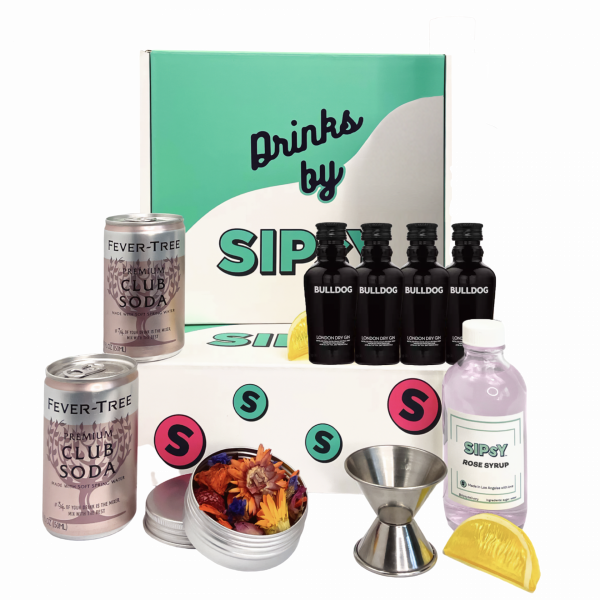 Gin and roses cocktail gift set