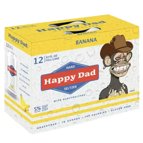 Happy Dad Banana Seltzer 12pk